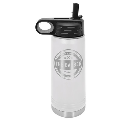 20 Oz. White Polar Camel Water Bottle