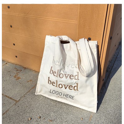 Embroidered Canvas Tote Bag