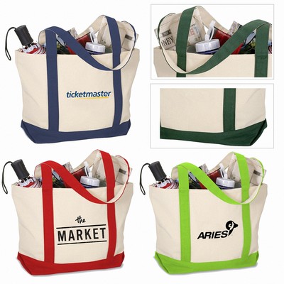 Premium Various Cotton Canvas Boat Tote Bag