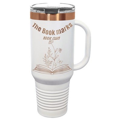 Polar Camel 40 oz. ION Plated Travel Mug w/Straw