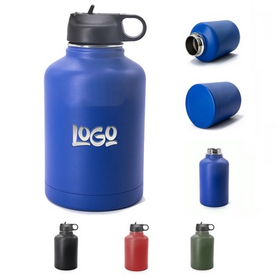 64oz Stainless Steel Insulated Bottle w/ Straw Lid