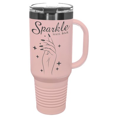 Polar Camel 40 oz. ION Plated Travel Mug w/Straw