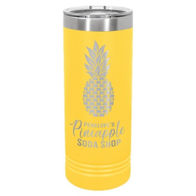 Polar Camel 22 oz. Yellow Skinny Tumbler with Slider Lid
