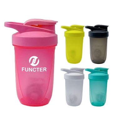Small PP Shaker Bottles W/ blender Ball 10 oz.