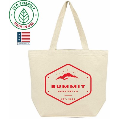 Patriot 11 oz Canvas Tote Bag | Made in USA Everyday Gusseted (18x14x6)